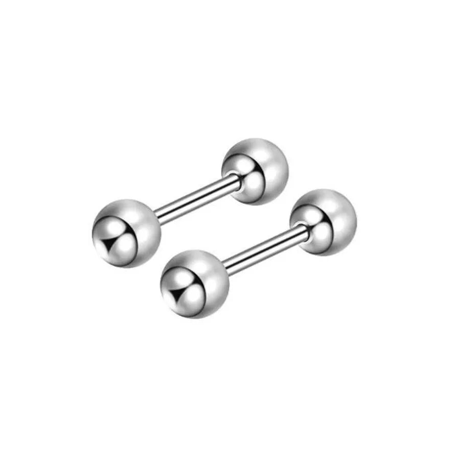 simple style geometric stainless steel inlay zircon ear studs 1 piece
