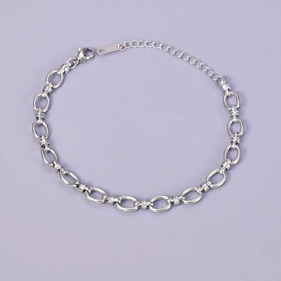 Elegant Simple Style Geometric 304 Stainless Steel 18K Gold Plated  Bracelets In Bulk