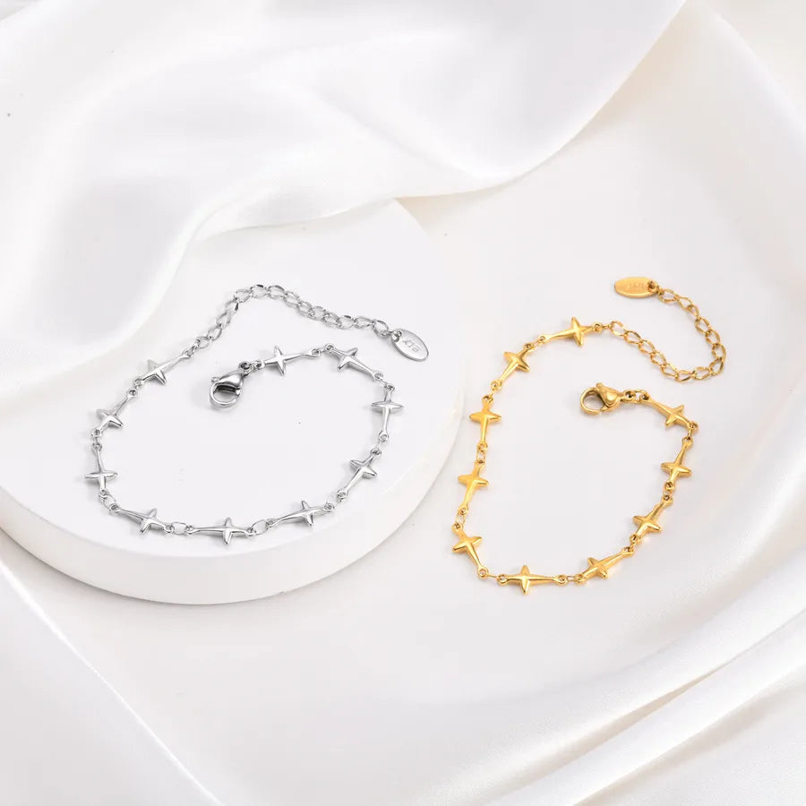 IG Style Star 201 Stainless Steel 18K Gold Plated Bracelets In Bulk