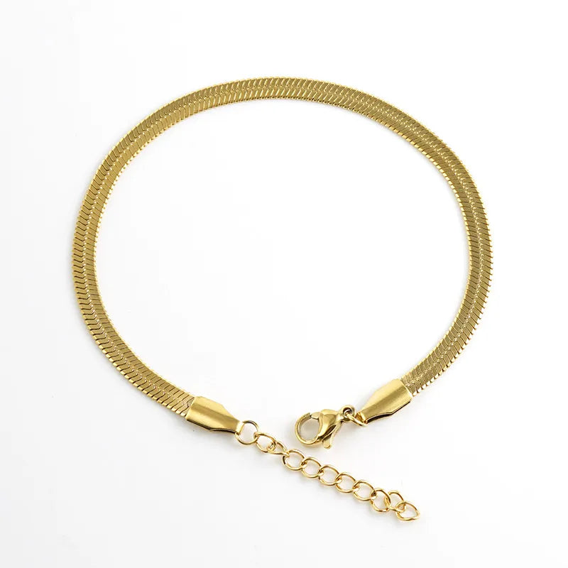 Hip-Hop Geometric 304 Stainless Steel 18K Gold Plated Bracelets In Bulk