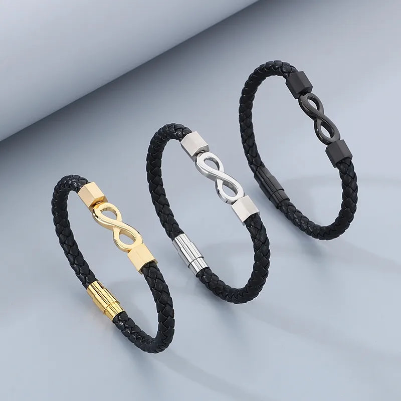 Business Infinity 304 Stainless Steel 18K Gold Plated  Bracelets In Bulk