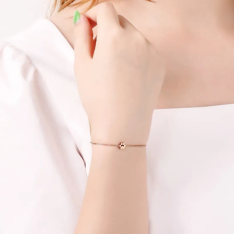 Korean Style Animal Stainless Steel 18K Gold Plated Bracelets In Bulk