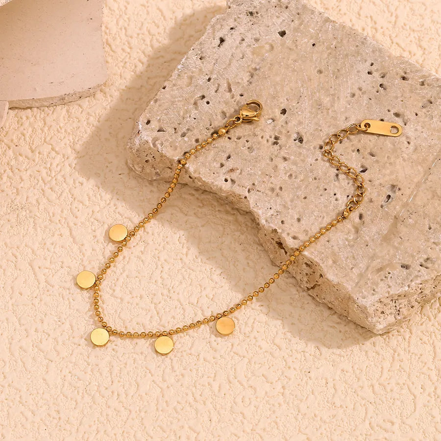 Simple Style Geometric 304 Stainless Steel 18K Gold Plated Bracelets In Bulk