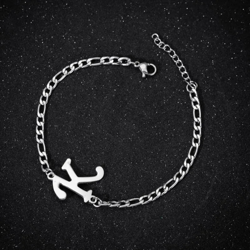 Fashion Letter 201 Stainless Steel 18K Gold Plated Bracelets In Bulk