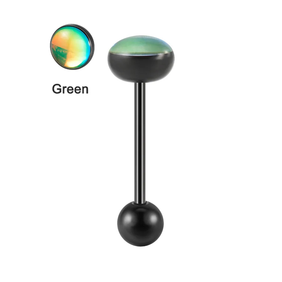 1 Piece Tongue Rings Casual Vacation Tropical Geometric 304 Stainless Steel Plating Resin 18K Gold Plated Tongue Rings