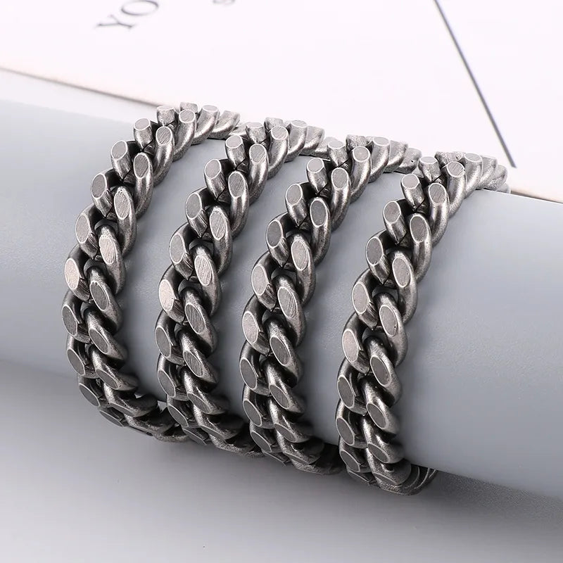 Wholesale Jewelry Hip-Hop Punk Solid Color 304 Stainless Steel Necklace