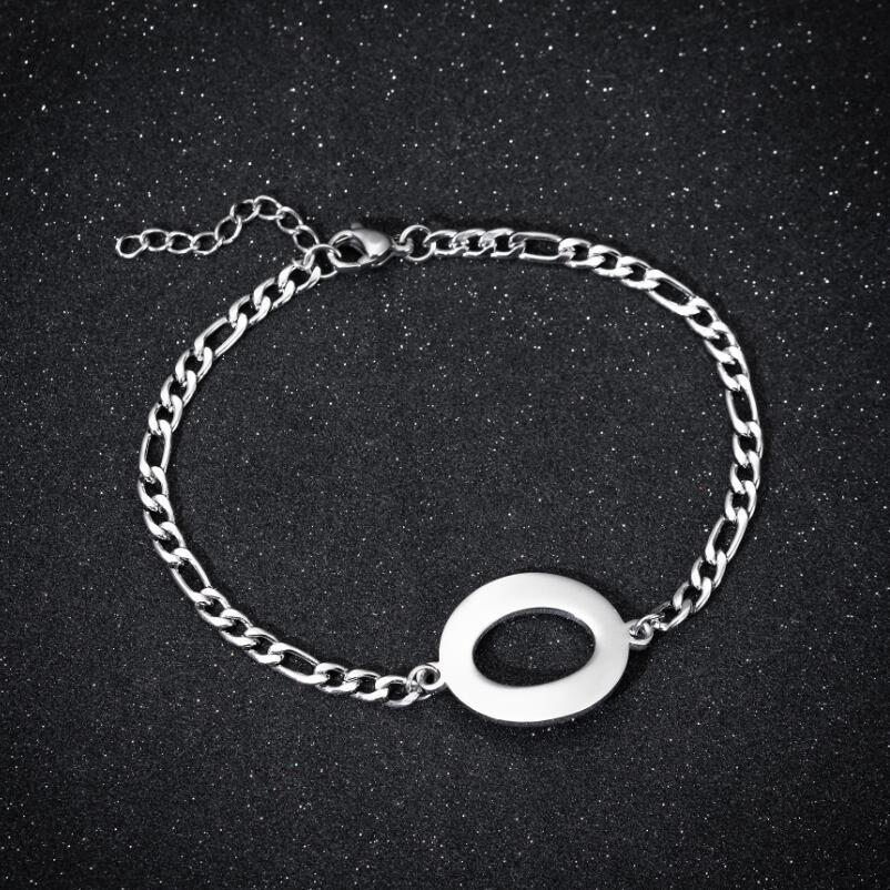 Fashion Letter 201 Stainless Steel 18K Gold Plated Bracelets In Bulk