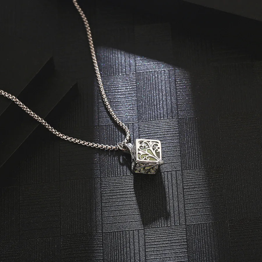 Hip-Hop Solid Color 304 Stainless Steel Polishing 18K Gold Plated Unisex Pendant Necklace