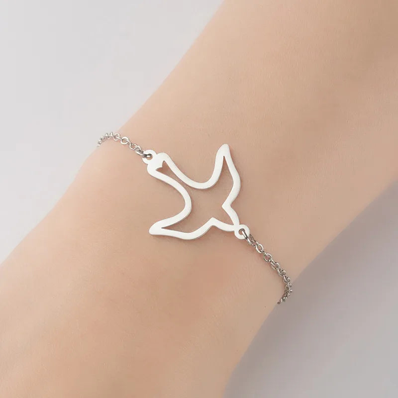 Fashion Animal 201 Stainless Steel 18K Gold Plated Bracelets In Bulk