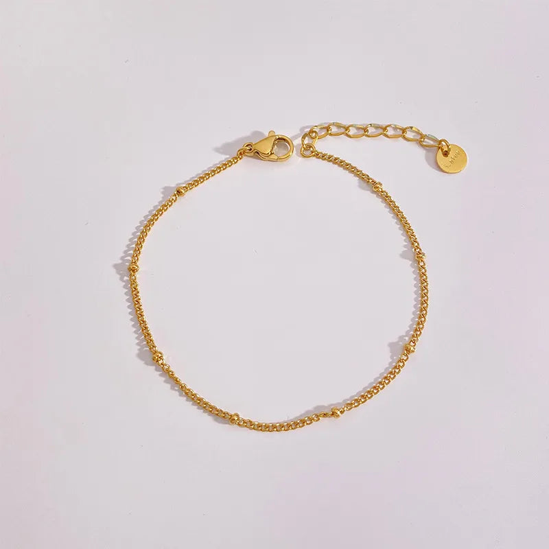 Casual Geometric 304 Stainless Steel 16K Gold Plated White Gold Plated Gold Plated Bracelets In Bulk