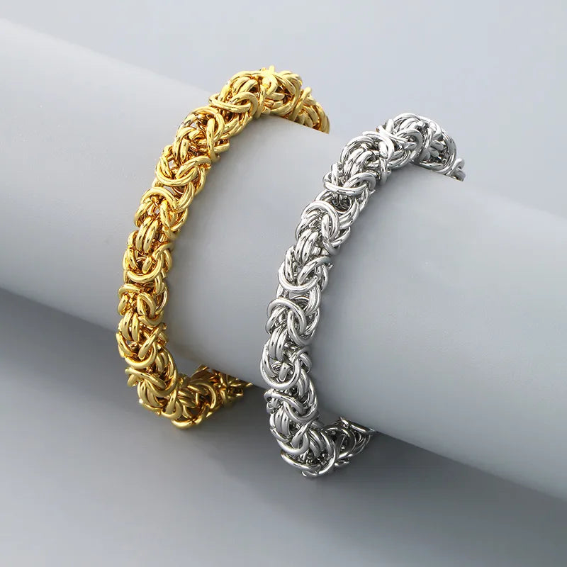 Simple Style Geometric 304 Stainless Steel 18K Gold Plated  Bracelets In Bulk