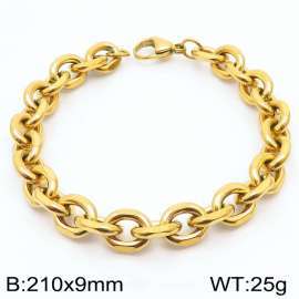 Fashion Geometric Stainless Steel 18K Gold Plated Bracelets In Bulk