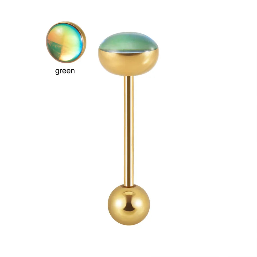1 Piece Tongue Rings Casual Vacation Tropical Geometric 304 Stainless Steel Plating Resin 18K Gold Plated Tongue Rings