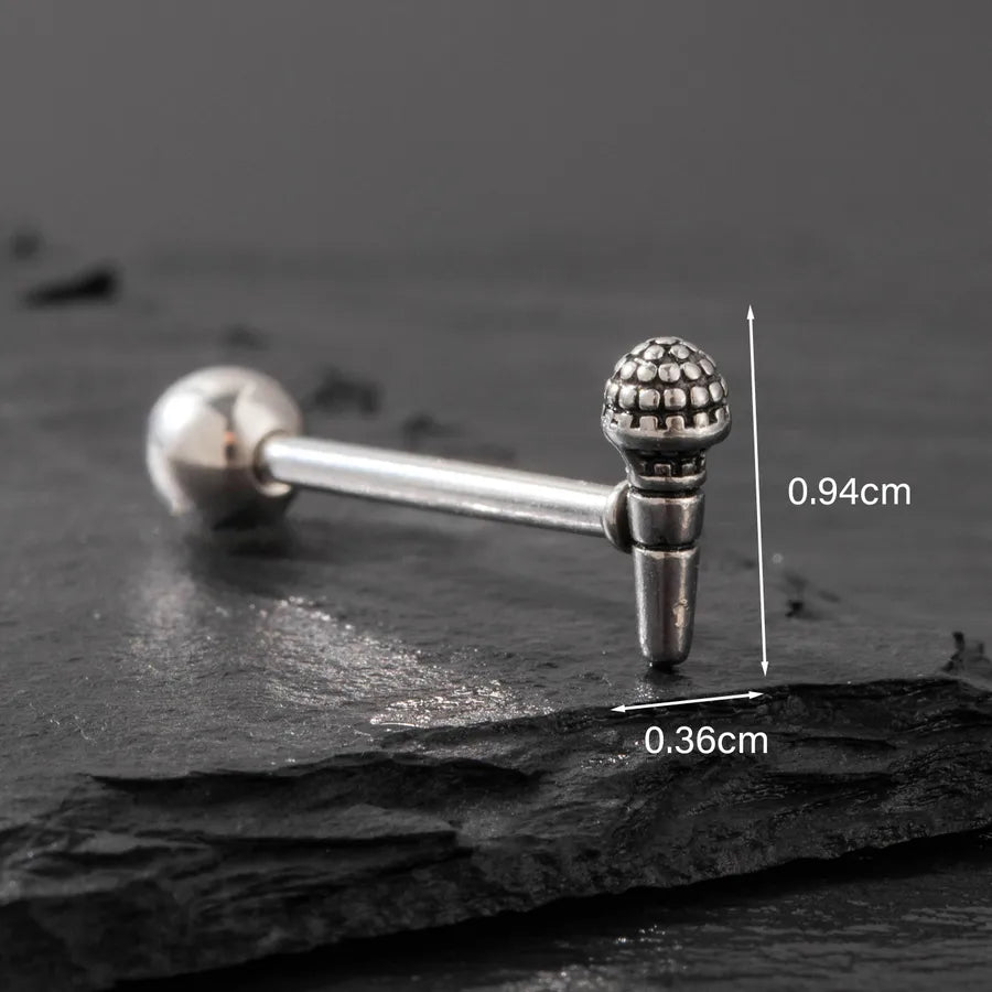 Tongue Rings Vintage Style Punk Star Flower Spider 316 Stainless Steel  Tongue Rings