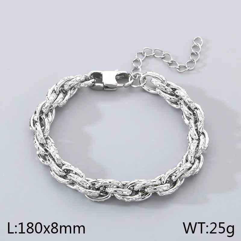 Simple Style Geometric 304 Stainless Steel 18K Gold Plated Bracelets In Bulk