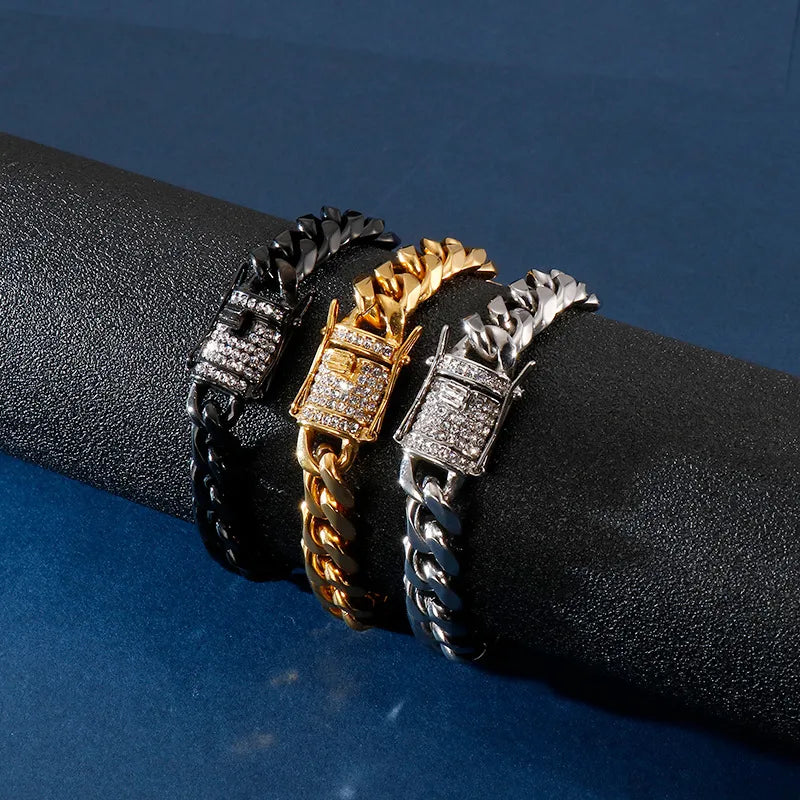 Fashion Geometric Titanium Steel 18K Gold Plated Bracelets In Bulk