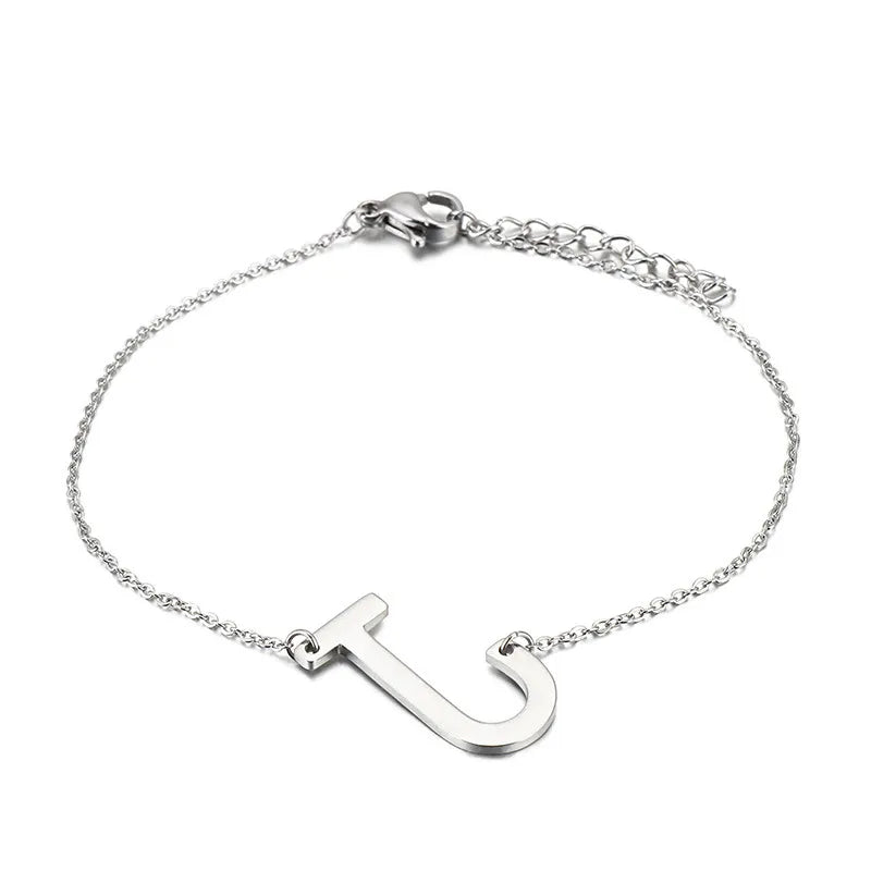 Simple Style Letter 304 Stainless Steel 18K Gold Plated Bracelets In Bulk