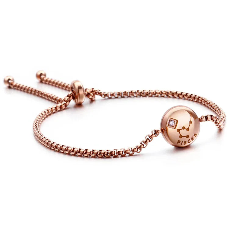 Constellation Titanium Steel 18K Gold Plated Bracelets In Bulk