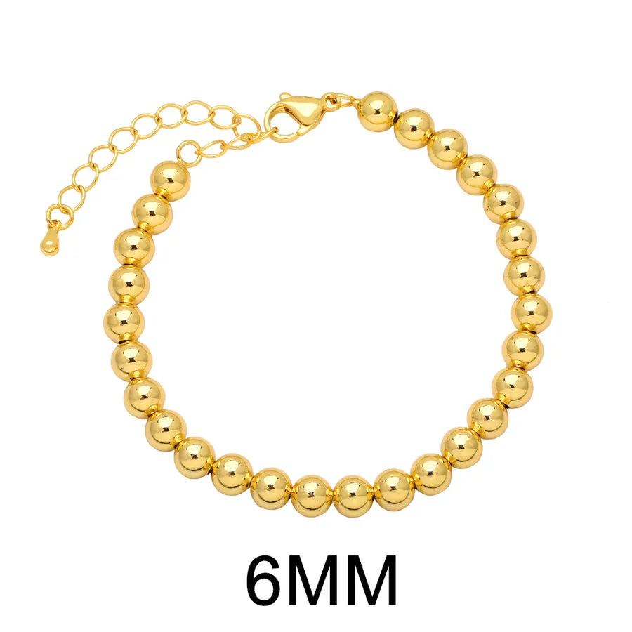 fashion round copper 18k gold plated bracelets in bulk