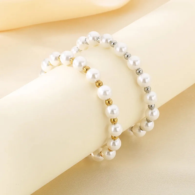 Vintage Style Geometric 304 Stainless Steel 18K Gold Plated Bracelets In Bulk