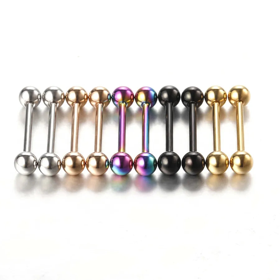 fashion solid color stainless steel plating tongue nail 1 piece