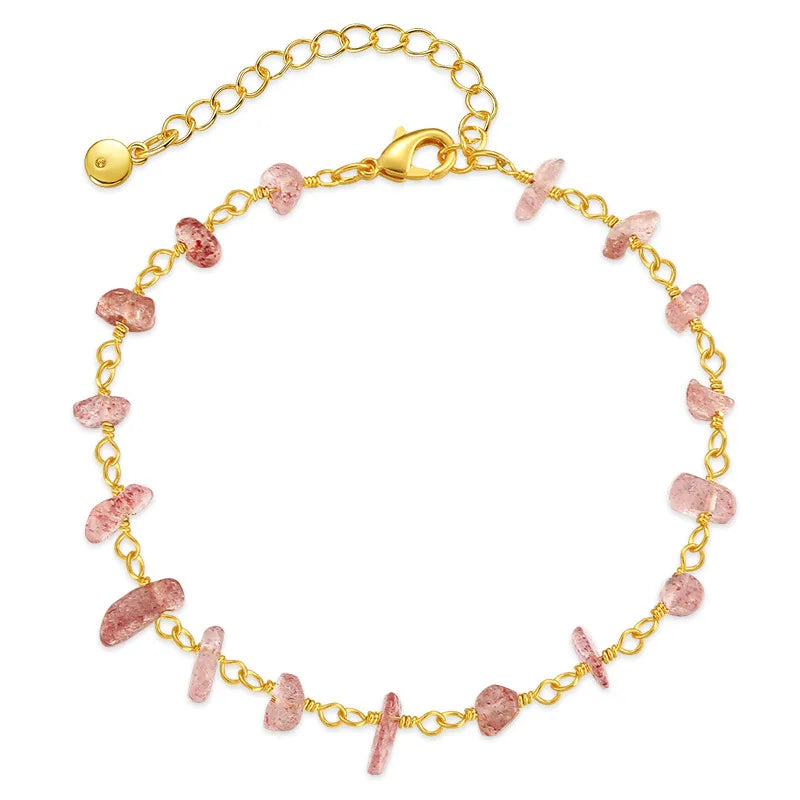 ig style sweet geometric gravel copper plating 18k gold plated bracelets