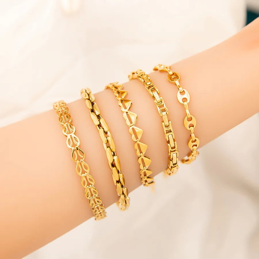 Vacation Artistic Infinity 304 Stainless Steel 18K Gold Plated Bracelets In Bulk