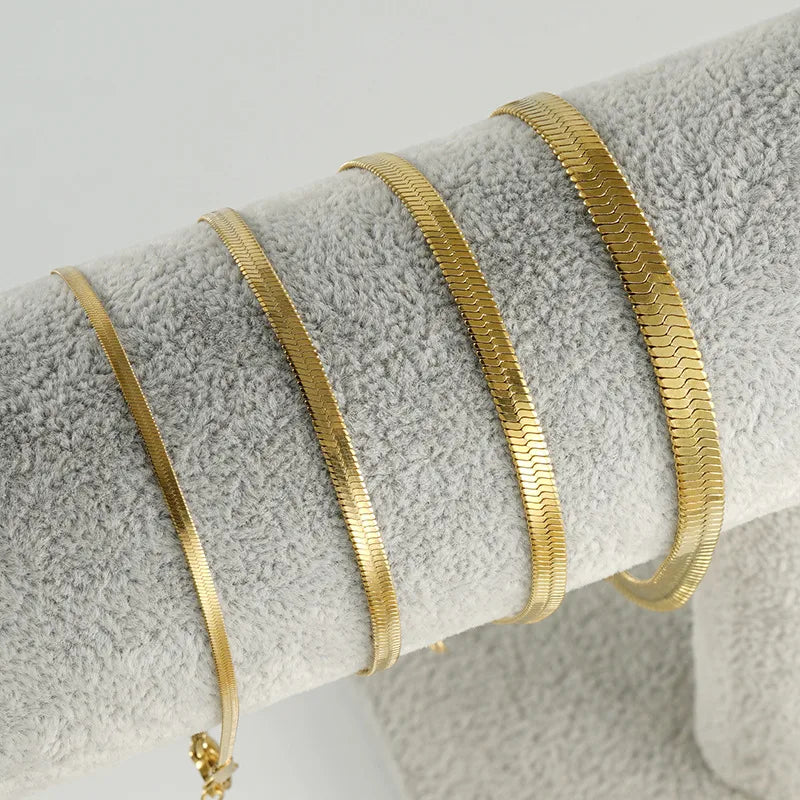 Hip-Hop Geometric 304 Stainless Steel 18K Gold Plated Bracelets In Bulk
