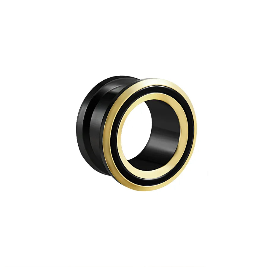 1 Piece Ear Cartilage Rings & Studs Hip-Hop Punk Round Pulley 304 Stainless Steel 18K Gold Plated Auricle