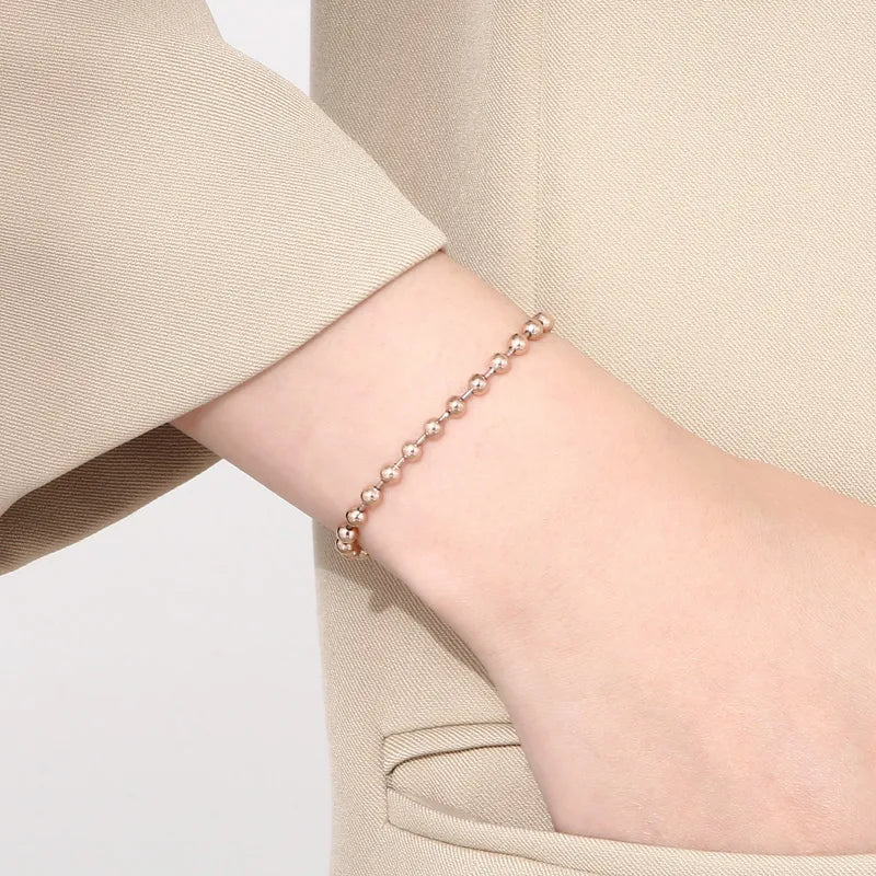 Simple Style Round Stainless Steel 18K Gold Plated Bracelets In Bulk