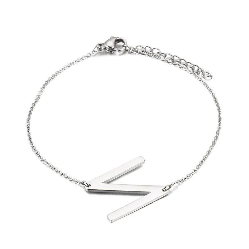 Simple Style Letter 304 Stainless Steel 18K Gold Plated Bracelets In Bulk