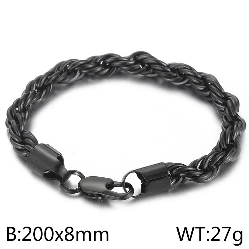 Simple Style Twist Stainless Steel 18K Gold Plated Bracelets In Bulk