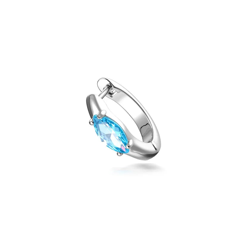 Geometric Ear Cartilage Rings & Studs in 316L Stainless Steel with Zircon Inlay, Claw Setting, Simple Style Unisex