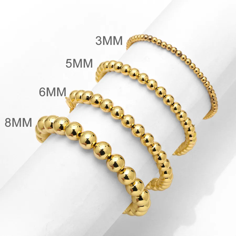 fashion round copper 18k gold plated bracelets in bulk