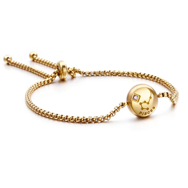 Constellation Titanium Steel 18K Gold Plated Bracelets In Bulk