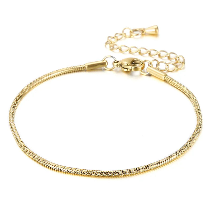 Fashion Geometric Titanium Steel 18K Gold Plated Bracelets In Bulk