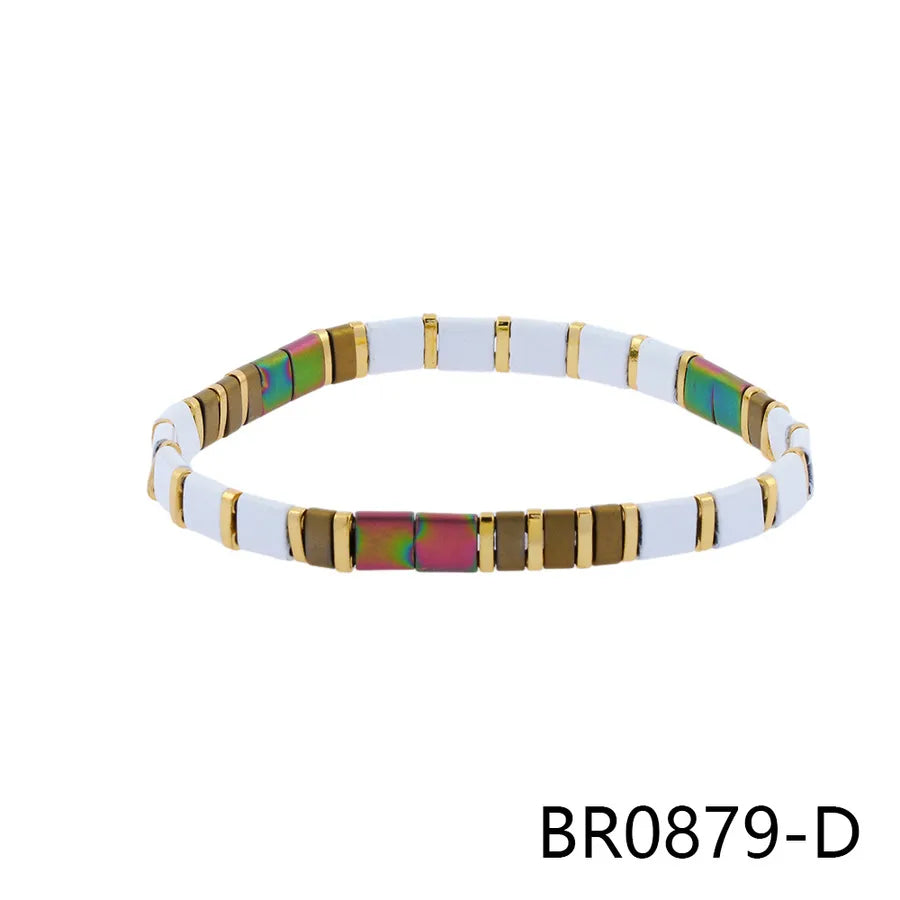 bohemian square copper stoving varnish plating 18k gold plated bracelets