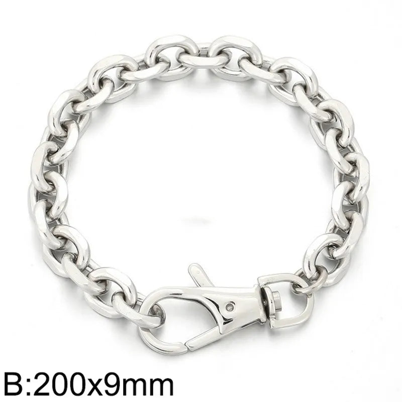 Simple Style Solid Color Titanium Steel 18K Gold Plated Bracelets In Bulk
