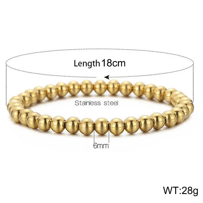 Casual Simple Style Geometric Stainless Steel 18K Gold Plated Bracelets In Bulk