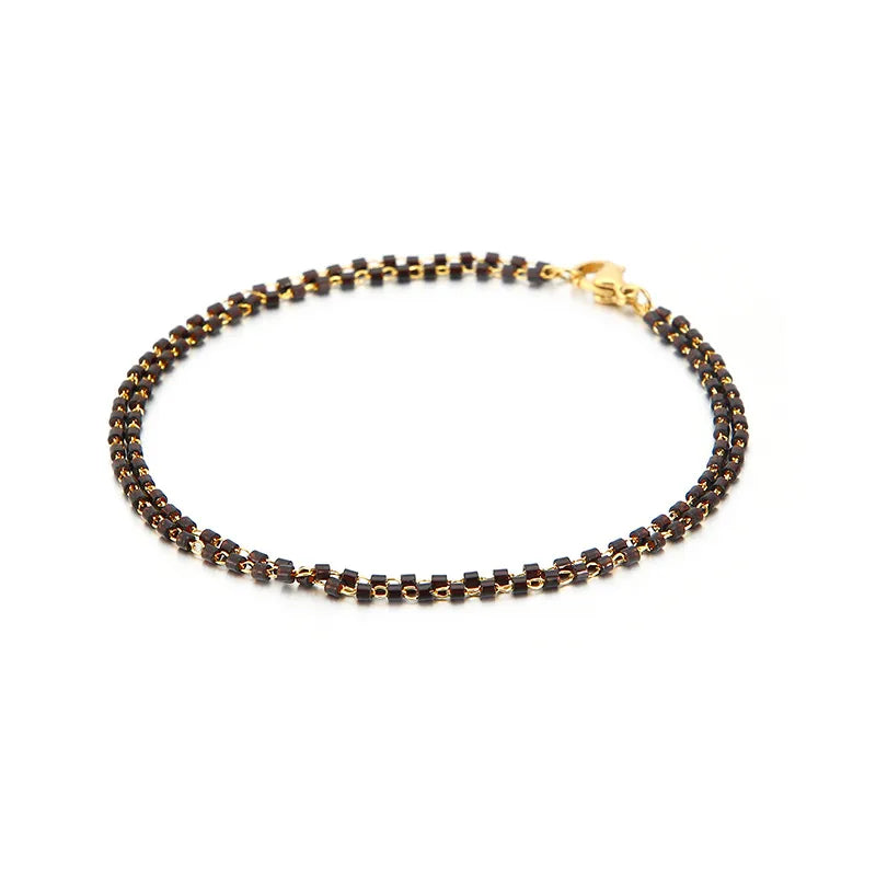 Fashion Geometric Titanium Steel 18K Gold Plated Bracelets In Bulk