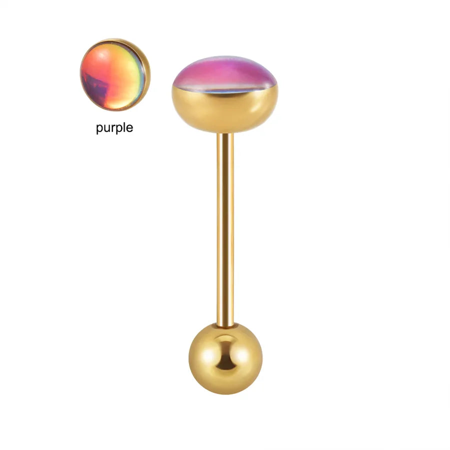 1 Piece Tongue Rings Casual Vacation Tropical Geometric 304 Stainless Steel Plating Resin 18K Gold Plated Tongue Rings