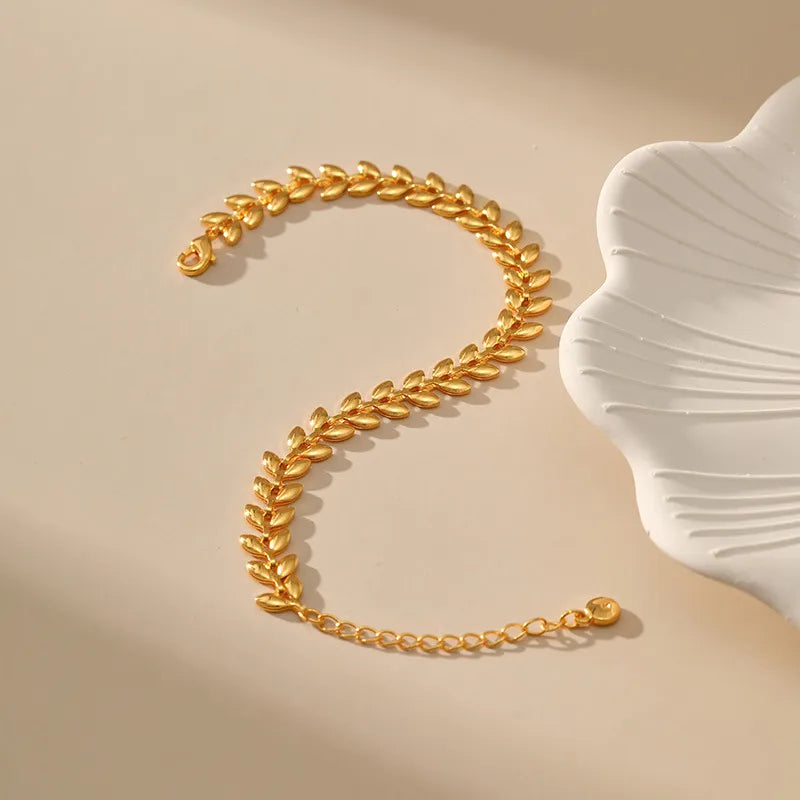 ig style grain copper plating 18k gold plated bracelets