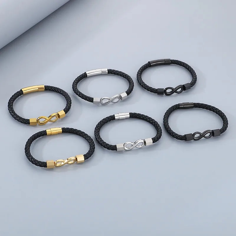 Business Infinity 304 Stainless Steel 18K Gold Plated  Bracelets In Bulk