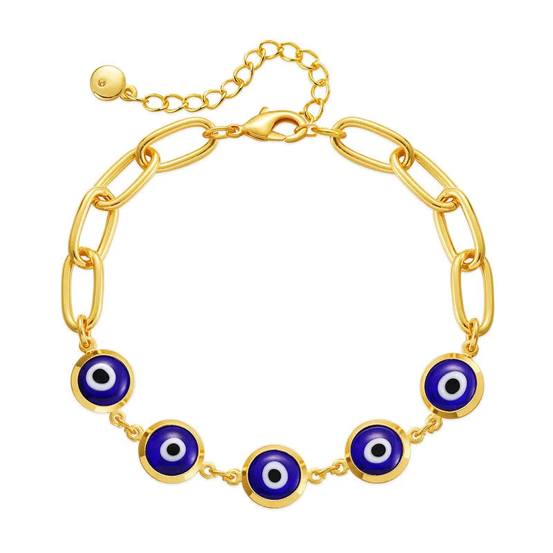 retro eye copper gold plated bracelets 1 piece