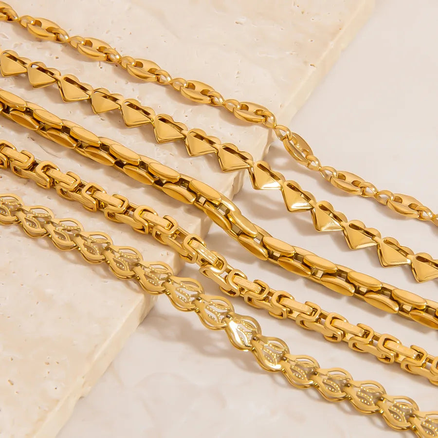 Vacation Artistic Infinity 304 Stainless Steel 18K Gold Plated Bracelets In Bulk