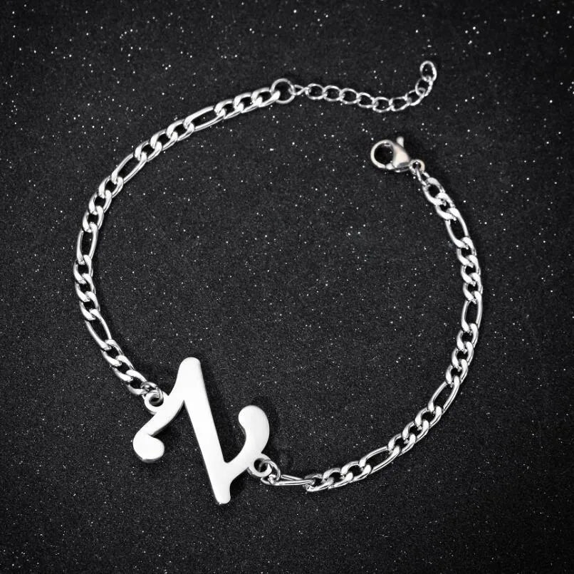 Fashion Letter 201 Stainless Steel 18K Gold Plated Bracelets In Bulk