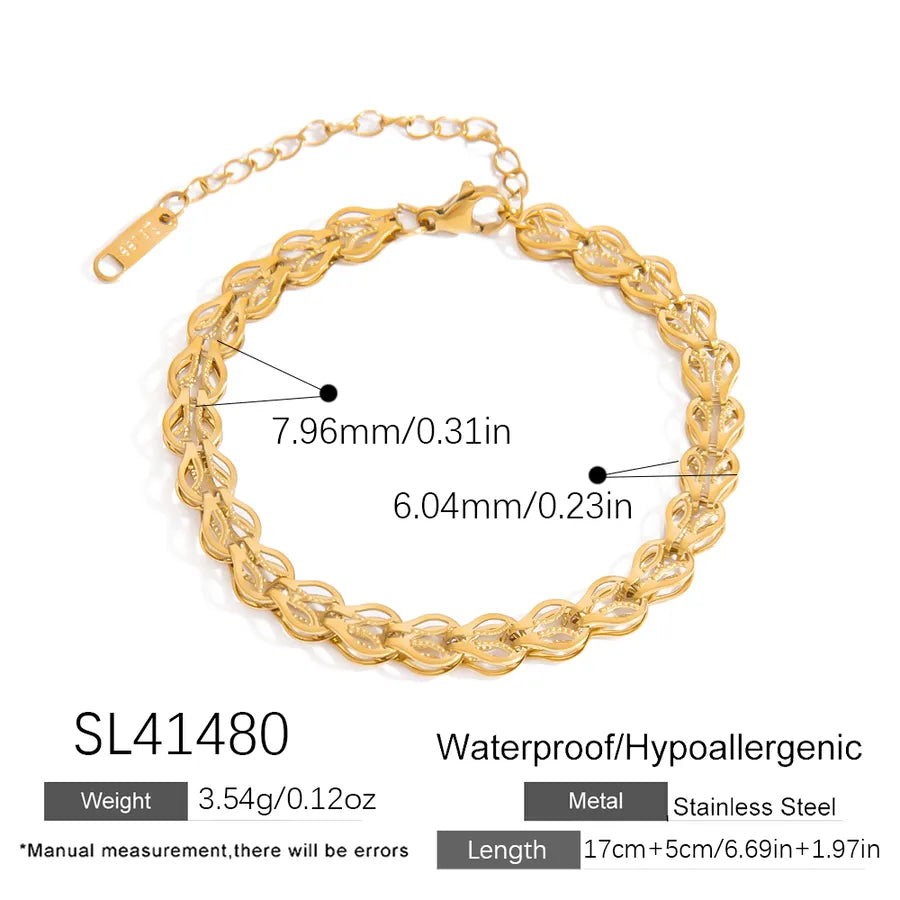 Vacation Artistic Infinity 304 Stainless Steel 18K Gold Plated Bracelets In Bulk