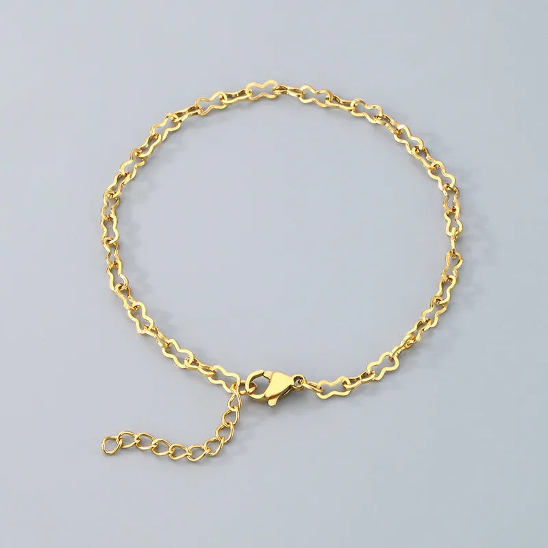 Simple Style Infinity 304 Stainless Steel 18K Gold Plated  Bracelets In Bulk