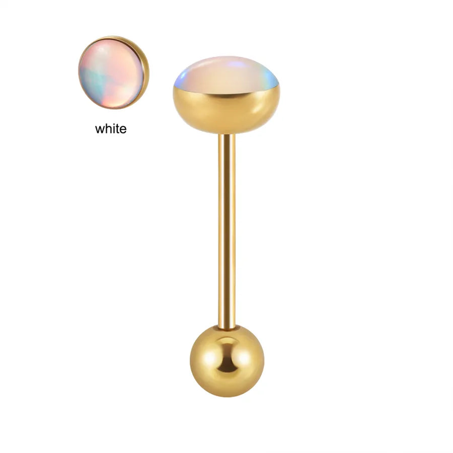 1 Piece Tongue Rings Casual Vacation Tropical Geometric 304 Stainless Steel Plating Resin 18K Gold Plated Tongue Rings