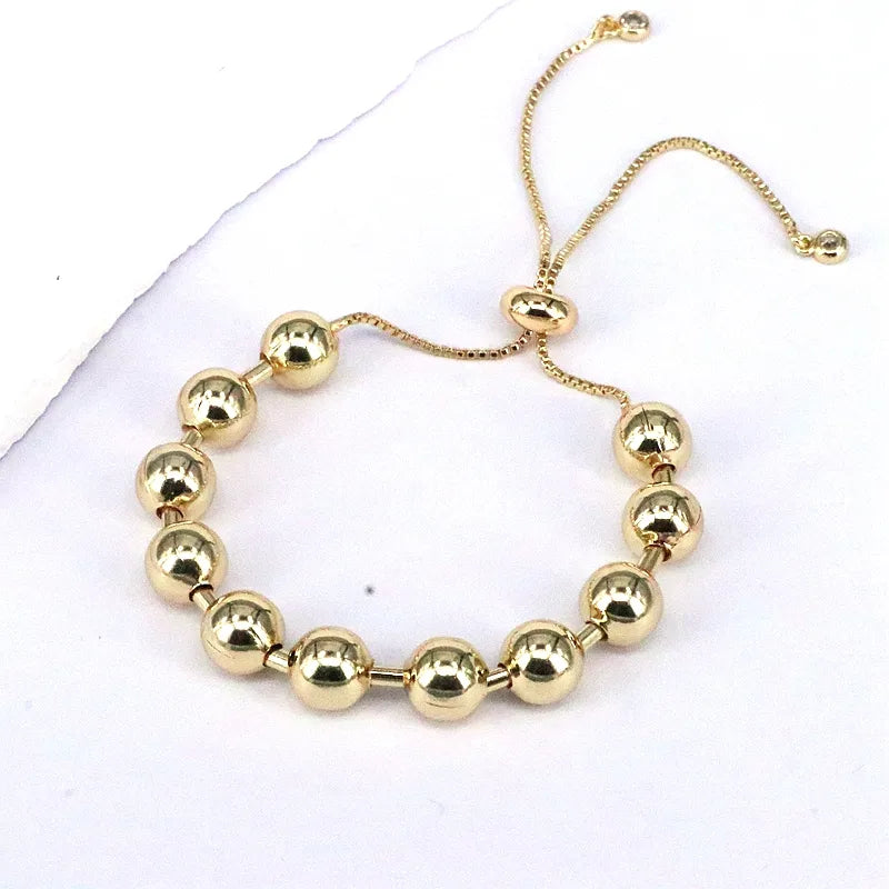 vintage style simple style geometric copper 18k gold plated bracelets in bulk